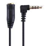 20cm 3.5mm Jack Audio Male to Female Headset Microphone Extension Cable, 3.5mm Male to Female(Black)