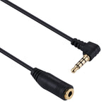 20cm 3.5mm Jack Audio Male to Female Headset Microphone Extension Cable, 3.5mm Male to Female(Black)