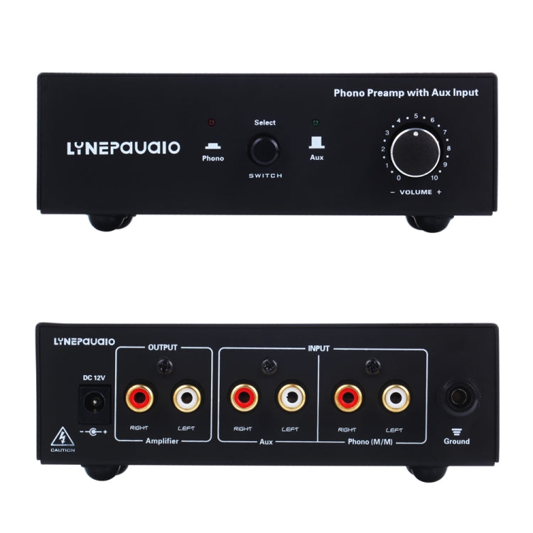 B855 LINEPAUDIO Phone Prephonograph Signal Amplifier with Auxiliary Input and Volume Control