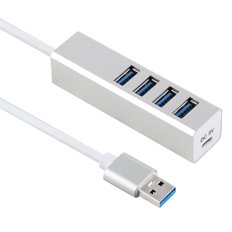 موزع USB 3.0 فائق السرعة 5 جيجابت/ثانية ذاتي / طاقة ناقل مع 4 منافذ، USB