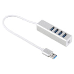 موزع USB 3.0 فائق السرعة 5 جيجابت/ثانية ذاتي / طاقة ناقل مع 4 منافذ، USB