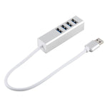 موزع USB 3.0 فائق السرعة 5 جيجابت/ثانية ذاتي / طاقة ناقل مع 4 منافذ، USB
