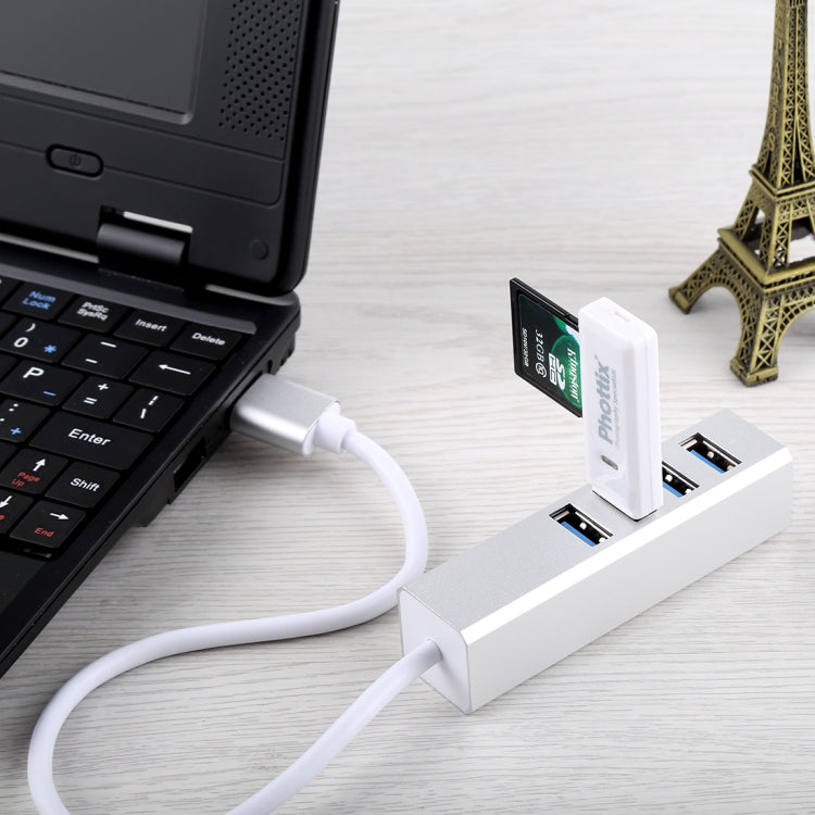 موزع USB 3.0 فائق السرعة 5 جيجابت/ثانية ذاتي / طاقة ناقل مع 4 منافذ، USB