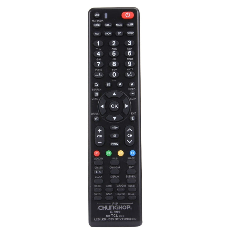 جهاز تحكم عن بعد عالمي CHUNGHOP E-T908 لتلفزيونات TCL LED / LCD / HDTV / 3DTV، لتلفزيون TCL