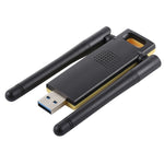 محول واي فاي USB 3.0 ثنائي النطاق AC1200 ميجابت في الثانية 2.4 جيجاهرتز و5 جيجاهرتز مع هوائيين خارجيين، AC1200Mbps USB 3.0