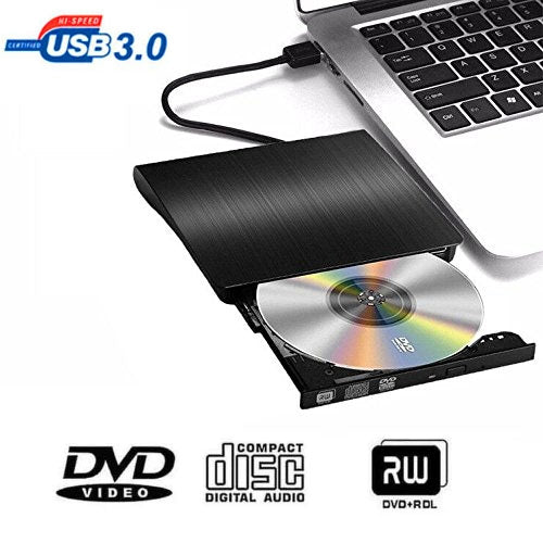 محرك أقراص DVD-RW / CD قابل لإعادة الكتابة خارجي USB 3.0 بنمط منسوج محمول، محرك أقراص DVD خارجي وجهاز HDD، بنمط منسوج DVD(B)
