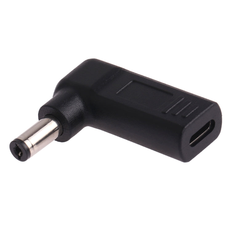 محول موصل USB-C / Type-C أنثى إلى قابس ذكر 5.5 × 2.1 مم بزاوية، 5.5 × 2.1 مم زاوية