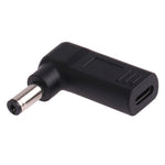 محول موصل USB-C / Type-C أنثى إلى قابس ذكر 5.5 × 2.1 مم بزاوية، 5.5 × 2.1 مم زاوية