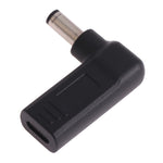 محول موصل USB-C / Type-C أنثى إلى قابس ذكر 5.5 × 2.1 مم بزاوية، 5.5 × 2.1 مم زاوية