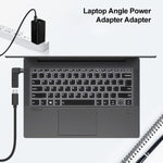 محول موصل USB-C / Type-C أنثى إلى قابس ذكر 5.5 × 2.1 مم بزاوية، 5.5 × 2.1 مم زاوية