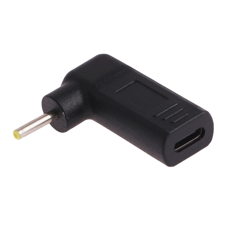 محول موصل قابس ذكر 2.5 × 0.7 مم إلى USB-C / Type-C أنثى بزاوية، 2.5 × 0.7 مم زاوية