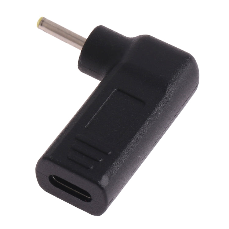 محول موصل قابس ذكر 2.5 × 0.7 مم إلى USB-C / Type-C أنثى بزاوية، 2.5 × 0.7 مم زاوية