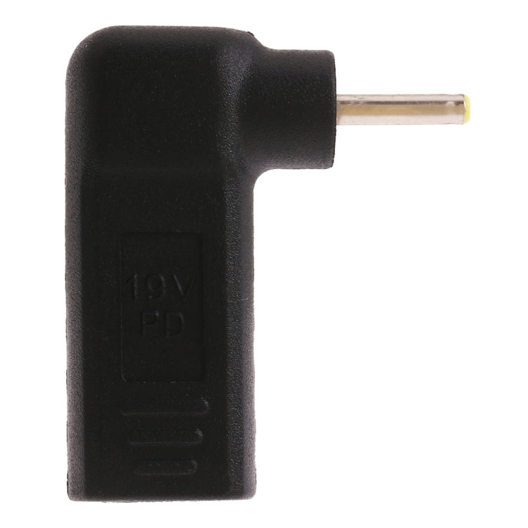 محول موصل قابس ذكر 2.5 × 0.7 مم إلى USB-C / Type-C أنثى بزاوية، 2.5 × 0.7 مم زاوية