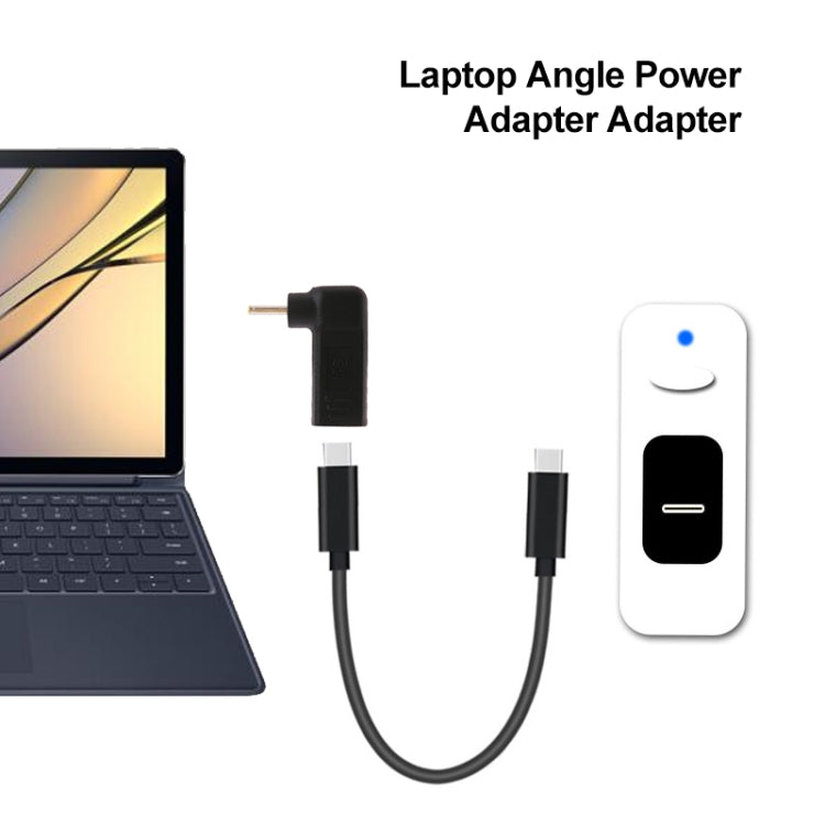 محول موصل قابس ذكر 2.5 × 0.7 مم إلى USB-C / Type-C أنثى بزاوية، 2.5 × 0.7 مم زاوية