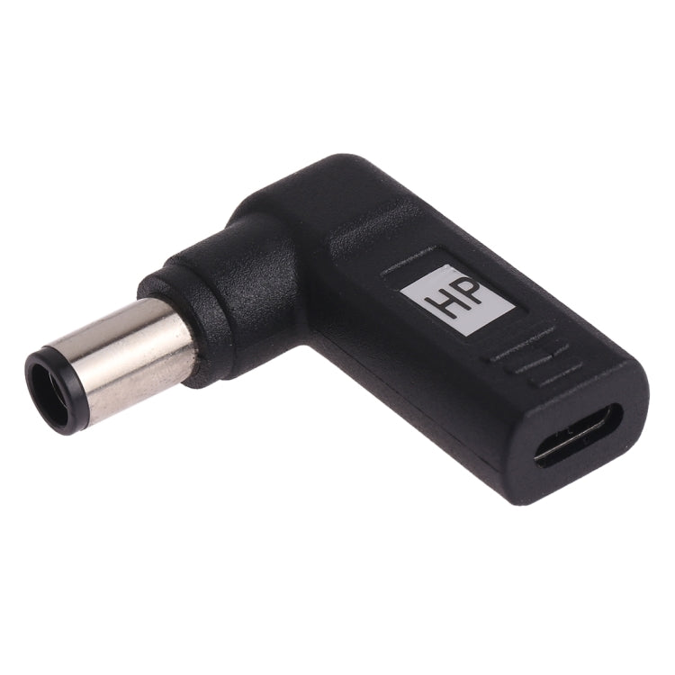 محول كوع موصل USB-C / Type-C أنثى إلى قابس ذكر 7.4 × 5.0 مم لأجهزة HP المحمولة، كوع 7.4 × 5.0 مم (HP)
