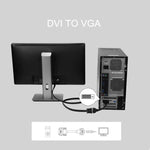 محول DVI-D 24+1 دبوس ذكر إلى VGA 15 دبوس HDTV