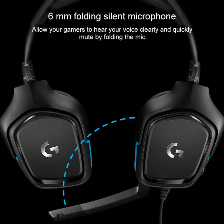 Logitech G431 Dolby 7.1 Surround Sound Stereo Folding Noise Reduction Competition Gaming Headset, G431
