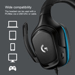 Logitech G431 Dolby 7.1 Surround Sound Stereo Folding Noise Reduction Competition Gaming Headset, G431