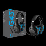 Logitech G431 Dolby 7.1 Surround Sound Stereo Folding Noise Reduction Competition Gaming Headset, G431