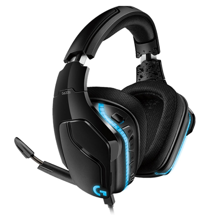 Logitech G633S Dolby 7.1 Surround Sound Stereo Colorful Lighting Noise Reduction Competition Gaming Wired Headset, G633S