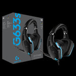 Logitech G633S Dolby 7.1 Surround Sound Stereo Colorful Lighting Noise Reduction Competition Gaming Wired Headset, G633S