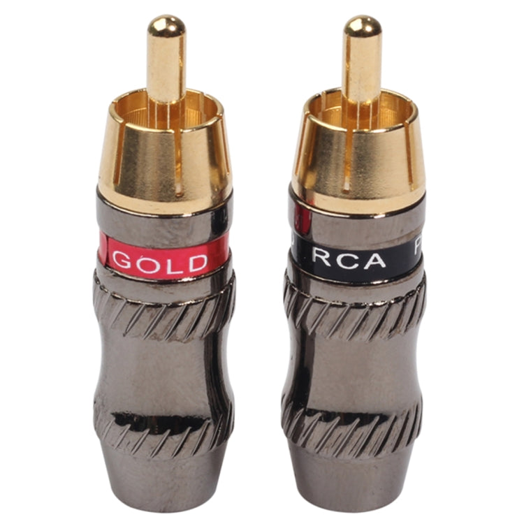 محول جاك صوت RCA ذكر مطلي بالذهب من REXLIS TR026، 2 قطعة، لكابلات الصوت والفيديو DIY، RCA ذكر