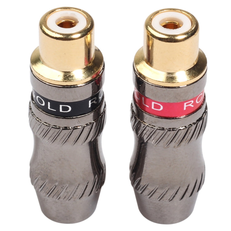 محول جاك صوت RCA أنثى مطلي بالذهب من REXLIS TR026-1، 2 قطعة، لكابلات الصوت والفيديو DIY، RCA أنثى