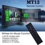MT12 2.4G Air Mouse Remote Control with Fidelity Voice Input & IR Learning for PC & Android TV Box & Laptop & Projector, Without 6-axis Gyroscope