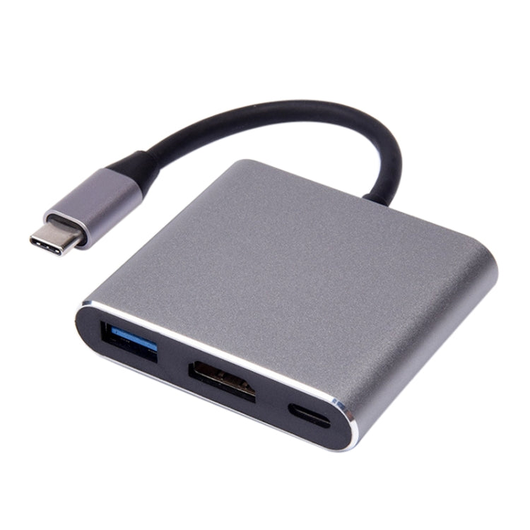محول V125 UCB-C / Type-C ذكر إلى PD + HDMI + USB 3.0 أنثى 3 في 1، 3 في 1