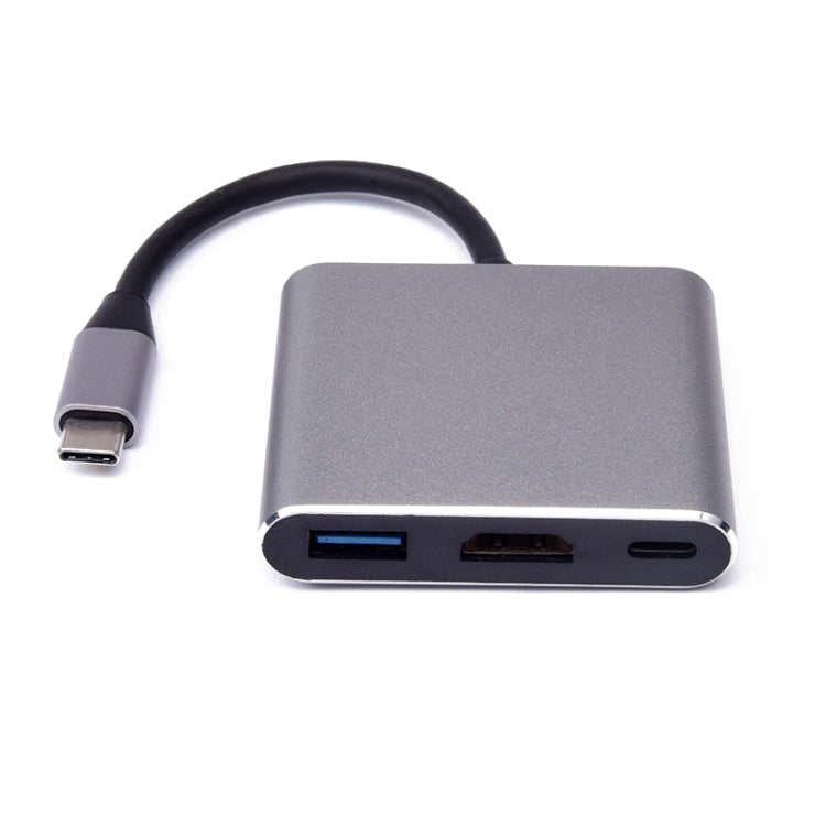 محول V125 UCB-C / Type-C ذكر إلى PD + HDMI + USB 3.0 أنثى 3 في 1، 3 في 1