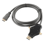 كابل محول فيديو D65A بطول 1.8 متر من DisplayPort و Mini DP و USB-C / تايب-سي إلى HDMI بدقة 4K، D65A