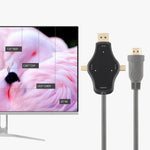 كابل محول فيديو D65A بطول 1.8 متر من DisplayPort و Mini DP و USB-C / تايب-سي إلى HDMI بدقة 4K، D65A