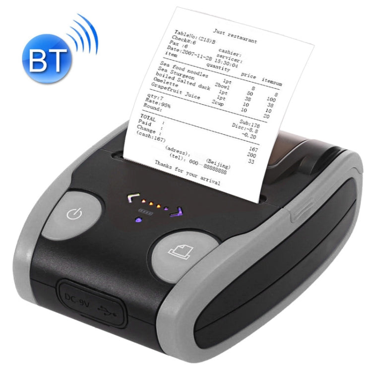 طابعة إيصالات حرارية محمولة QS-5806 بحجم 58 مم مع بلوتوث، QS-5806-E، QS-5806-H
