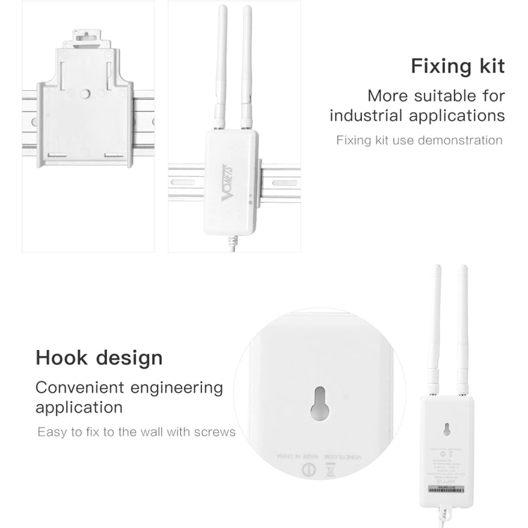جسر لاسلكي صغير VONETS VAP11S 2.4G مكرر واي فاي 300Mbps مع هوائيين، VAP11S