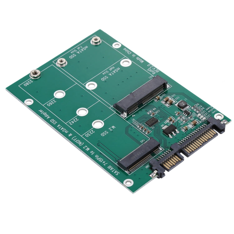 محول M.2 NGFF و mSATA SSD إلى SATA III 7+15 دبوس، SSD إلى SATA III
