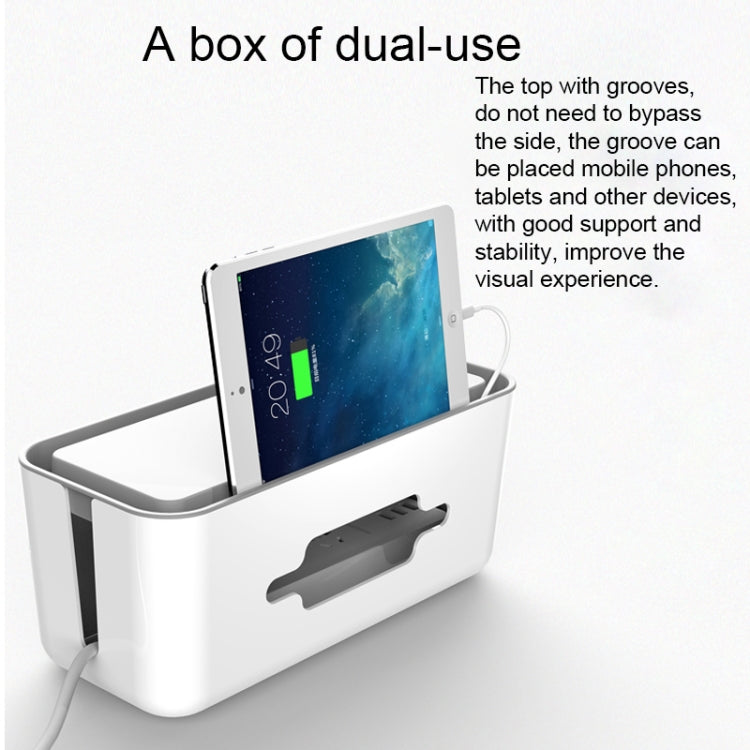 ORICO CMB-18 Separating Design ABS Electrical Socket Storage Box Power Cable Manager Case with Phone / Tablet Holder for Desk, Living Room, Office, Bedroom, CMB-18