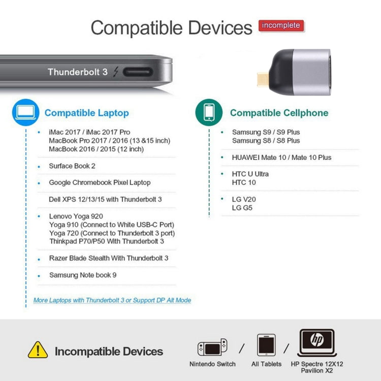 محول ذكر Type-C إلى أنثى VGA DB15P