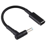 PD 100W 18.5-20V 4.5 x 0.6mm Elbow to USB-C / Type-C Adapter Nylon Braid Cable for HP, 4.5 x 0.6mm