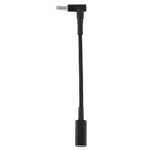 PD 100W 18.5-20V 4.5 x 0.6mm Elbow to USB-C / Type-C Adapter Nylon Braid Cable for HP, 4.5 x 0.6mm