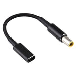 كابل محول PD 100W 18.5-20V 7.9 × 0.9 مم إلى USB-C / Type-C نايلون مضفر