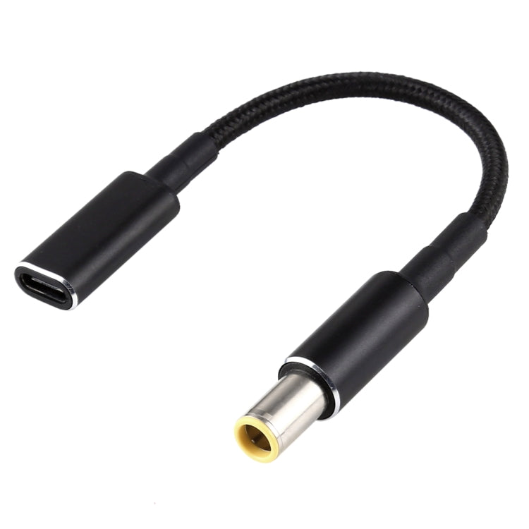 كابل محول PD 100W 18.5-20V 7.9 × 0.9 مم إلى USB-C / Type-C نايلون مضفر