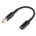 كابل محول PD 100W 18.5-20V 7.9 × 0.9 مم إلى USB-C / Type-C نايلون مضفر