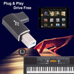 محول USB-C / نوع C أنثى إلى USB 2.0 B MIDI ذكر للأجهزة الإلكترونية / الطابعة / الماسح الضوئي / البيانو