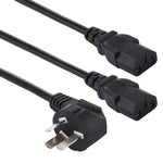 كابل طاقة كمبيوتر PC 3 دبابيس 10A 250V، طول 1.8 متر، قابس AU مزدوج الرؤوس