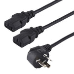 كابل طاقة كمبيوتر PC 3 دبابيس 10A 250V، طول 1.8 متر، قابس AU مزدوج الرؤوس