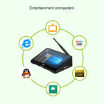 PiPo X8 Pro TV Box Style Mini PC, 4GB + 64GB, 7 inch Windows 10, Intel Celeron N4020 Dual Core, Support TF Card / Bluetooth / WiFi / LAN / HDMI, US/EU Plug, X8 Pro