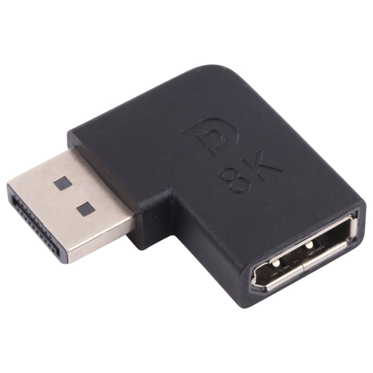 محول كوع DisplayPort ذكر إلى DisplayPort أنثى بدقة 8K، DP ذكر إلى DP أنثى كوع