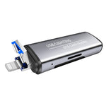 قرص فلاش USB 2 في 1 + قارئ بطاقة ذاكرة OTG بواجهات USB و 8 دبابيس لنظام IOS للهاتف المحمول / الكمبيوتر 118