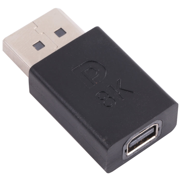 محول مستقيم DisplayPort ذكر إلى Mini DisplayPort أنثى بدقة 8K، DP ذكر إلى Mini DP أنثى مستقيم