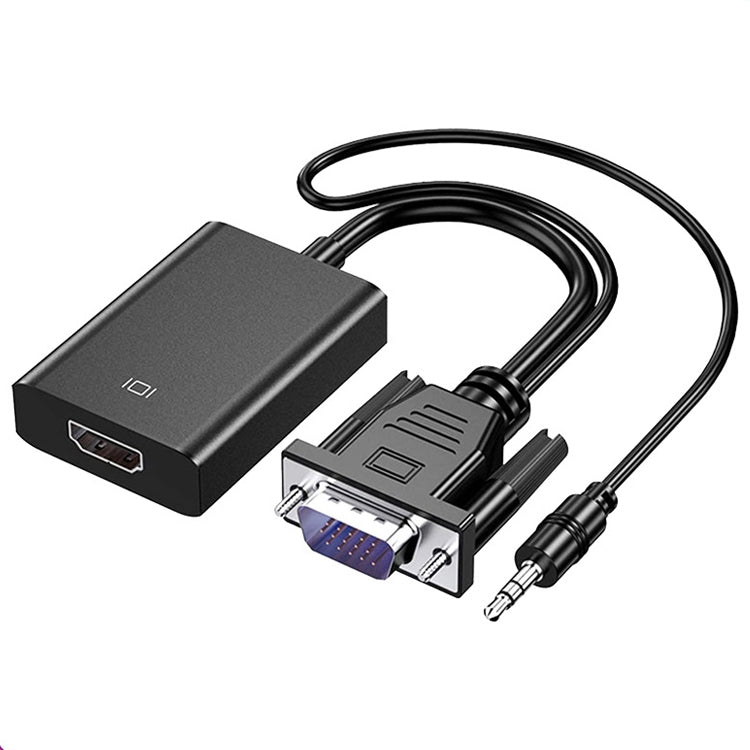 محول HDCO-VGAM2 من VGA ذكر بدقة 1080P إلى HDMI أنثى مع كابل صوت 3.5 مم، HDCO-VGAM2
